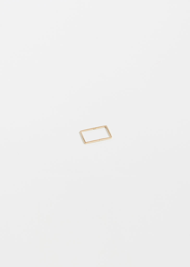 18K Rectangular Form Earring 02 — 15mm