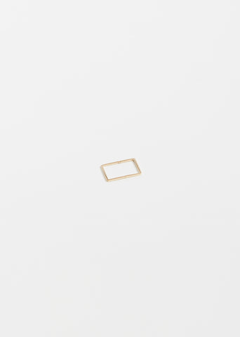 18K Rectangular Form Earring 02 — 15mm