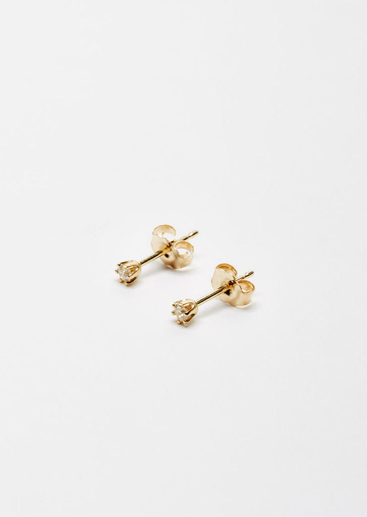 14K Gold Baby Diamond Studs