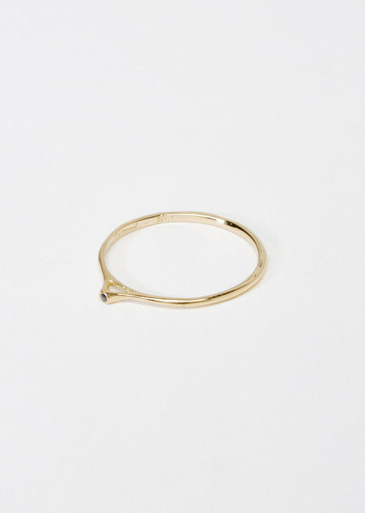 Tiny Point Black Diamond Ring