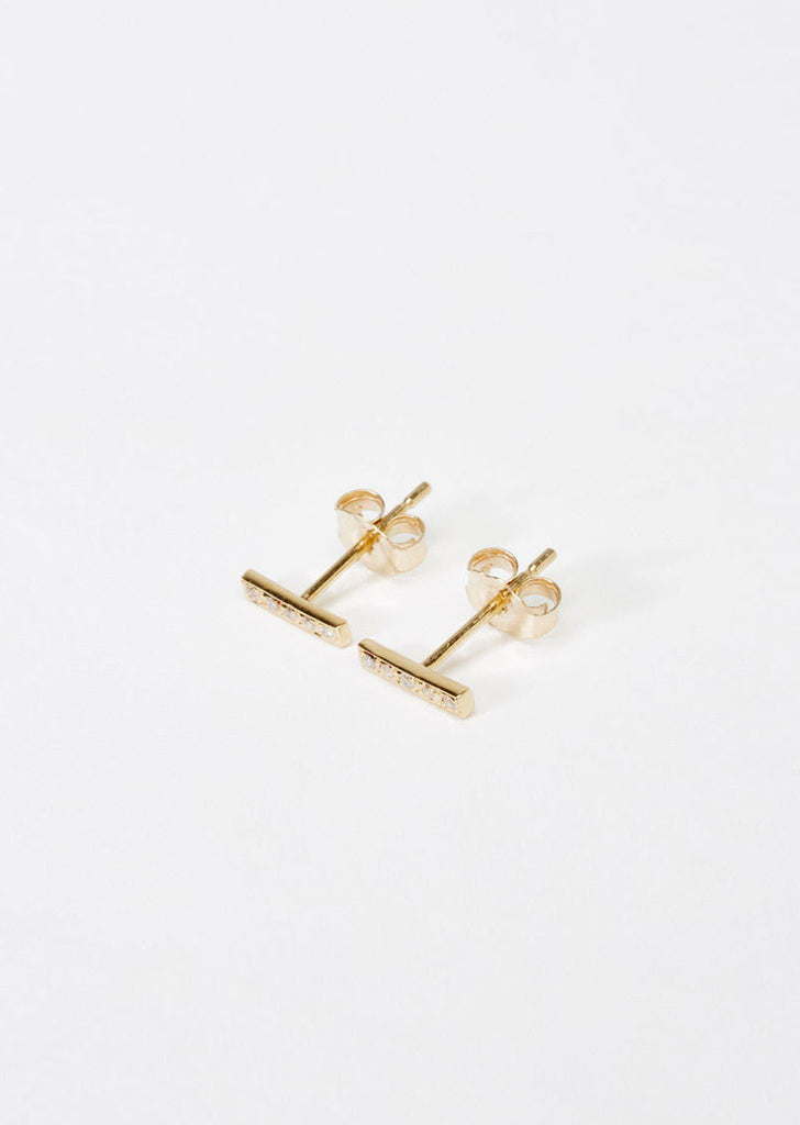 Diamond Bar Earrings