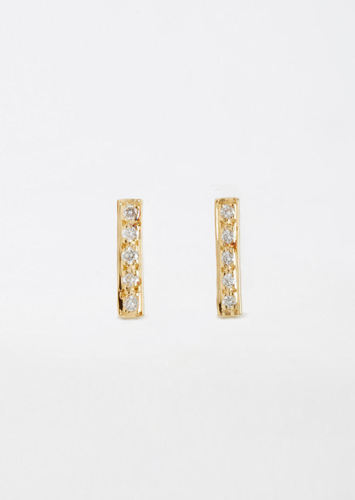 Diamond Bar Earrings