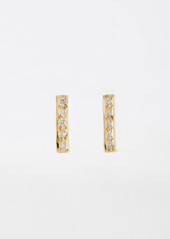 Diamond Bar Earrings
