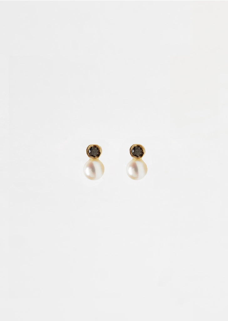 Black Diamond Pearl Studs