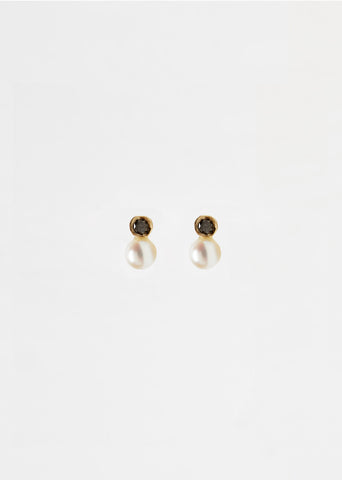 Black Diamond Pearl Studs