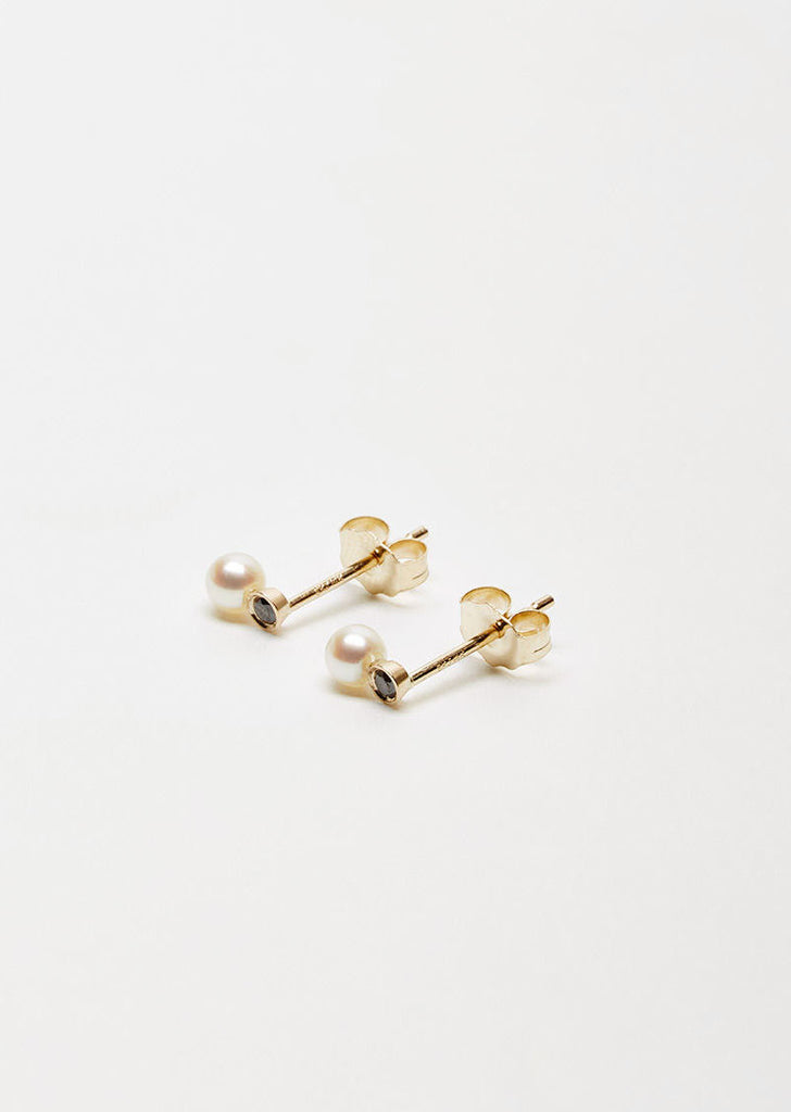 Black Diamond Pearl Studs