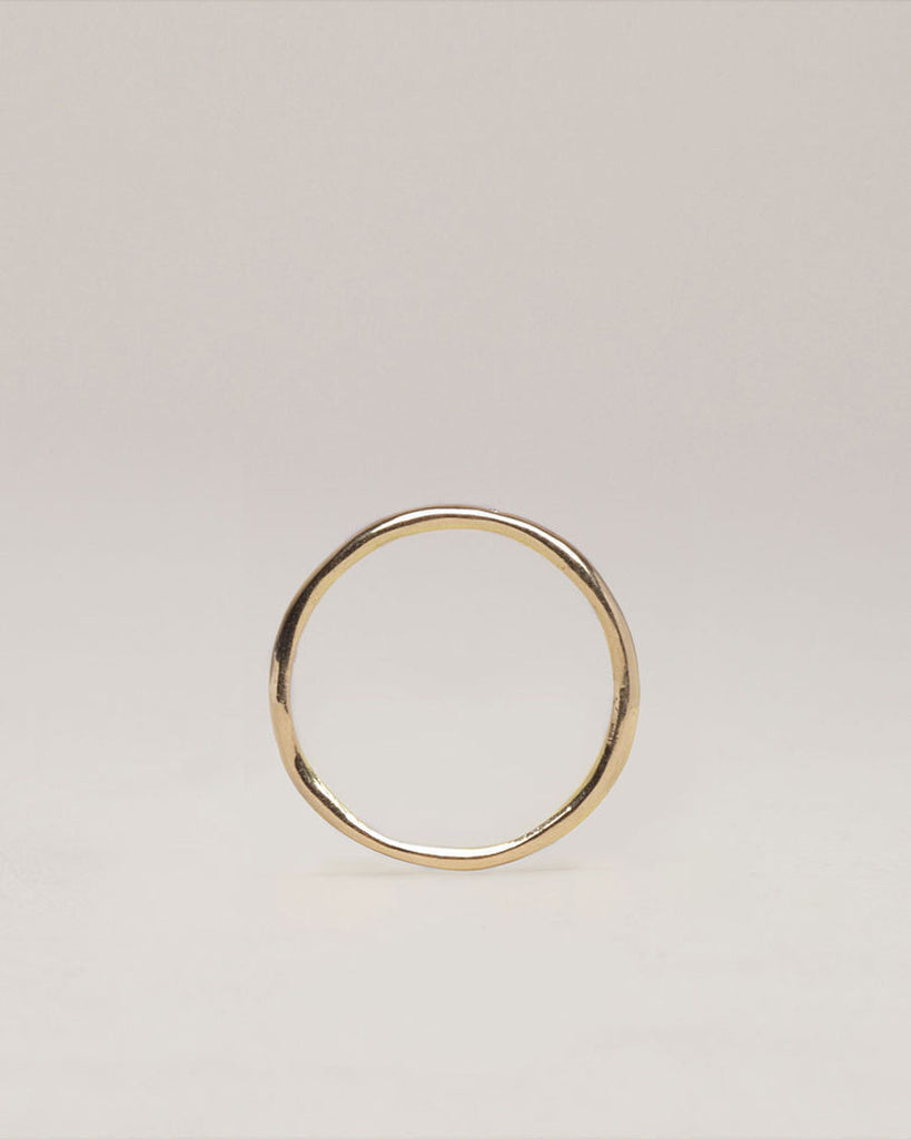 Gold Band with Diamond Inlay