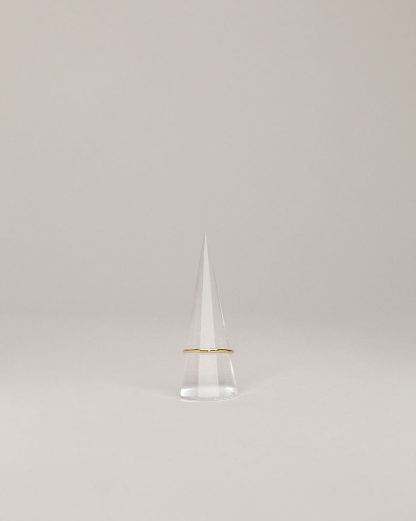 Gold Band with Diamond Inlay