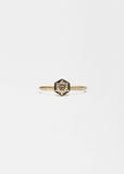 Hexagon Brown Diamond Ring