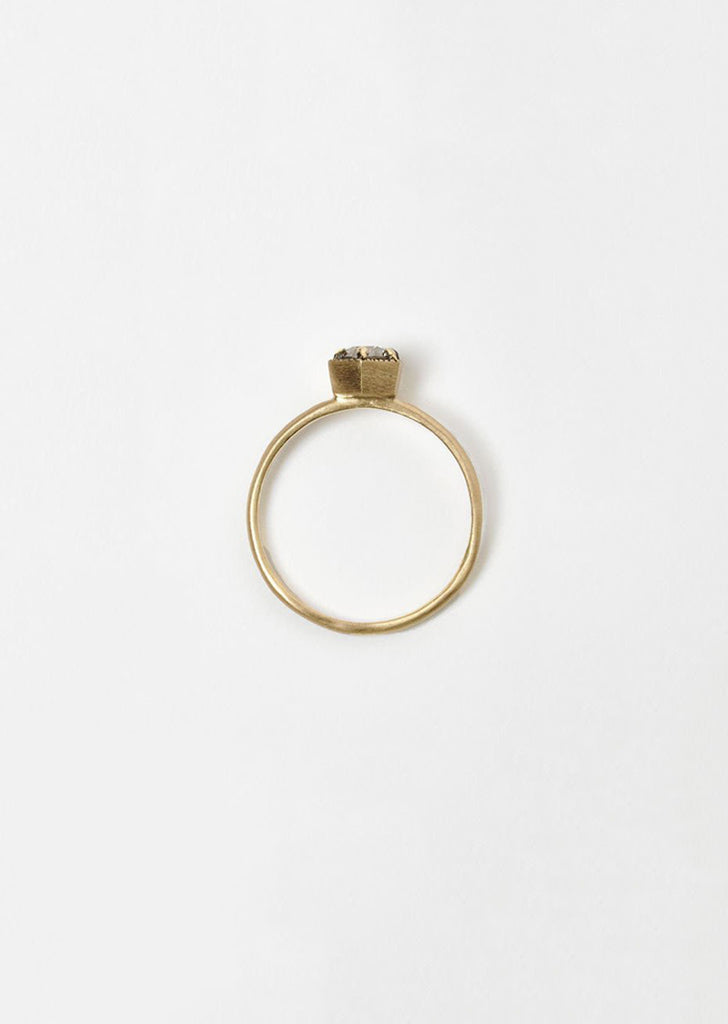 Hexagon Brown Diamond Ring