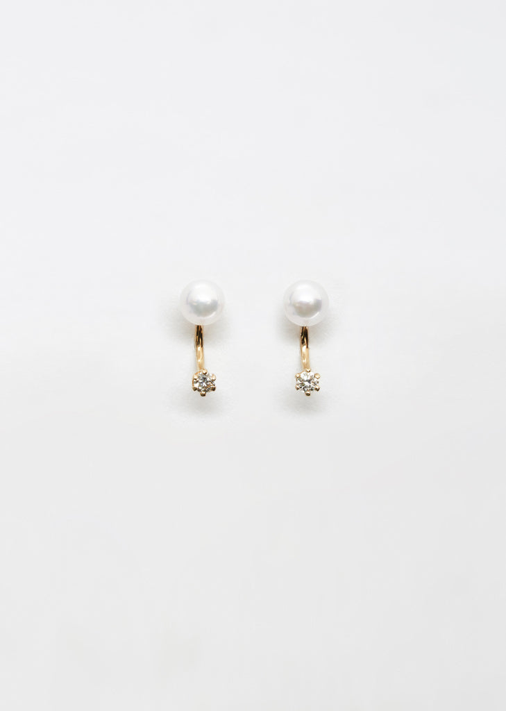 Twin Pearl Diamond Studs