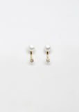 Twin Pearl Diamond Studs