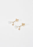Twin Pearl Diamond Studs