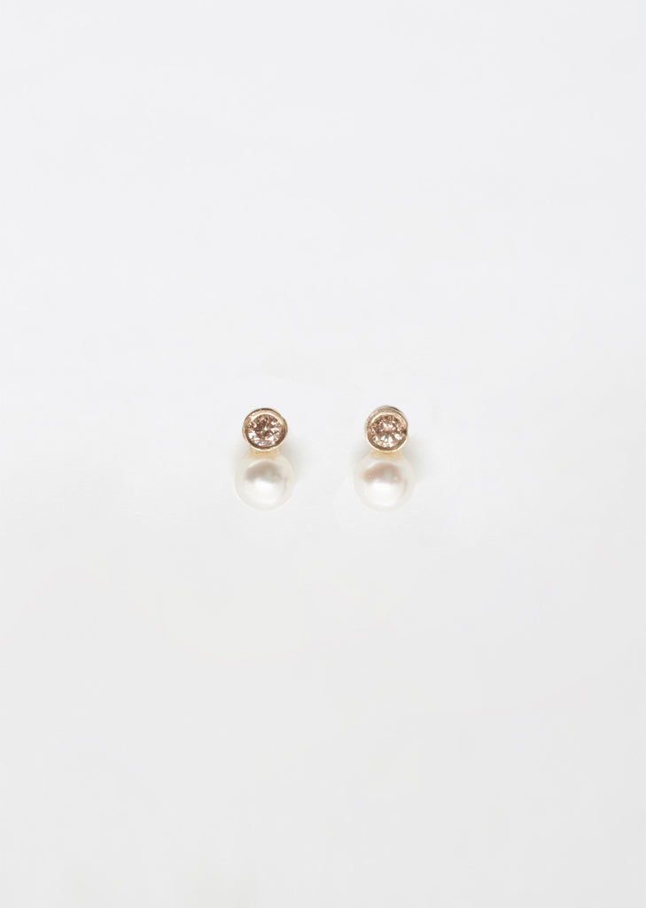 Diamond Pearl Studs