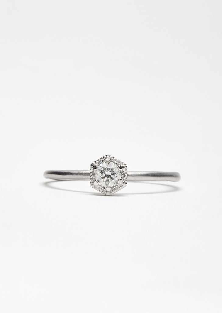 Hexagon Diamond Ring