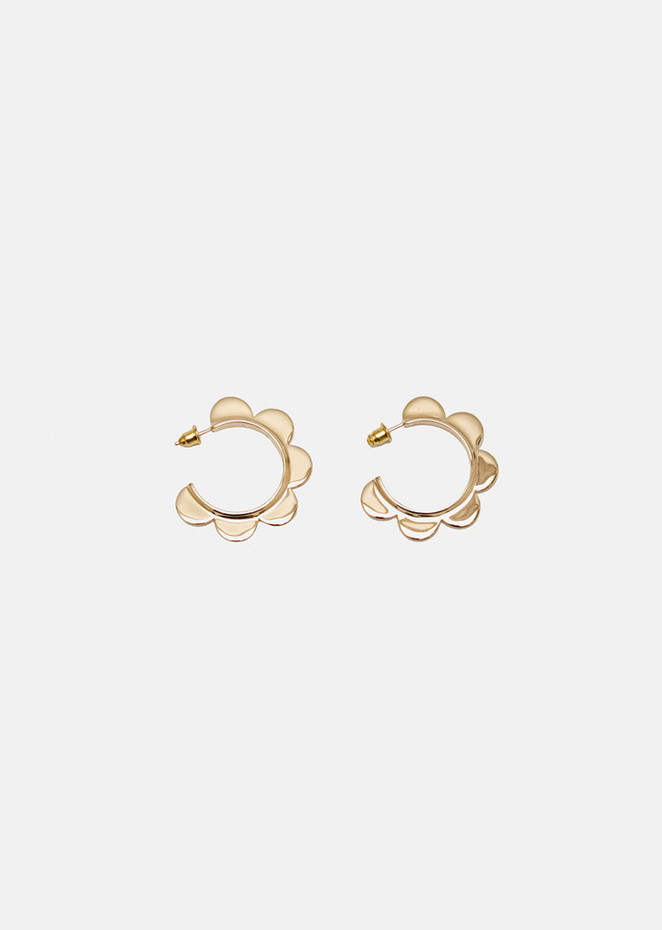 Scalloped Hoop Earrings
