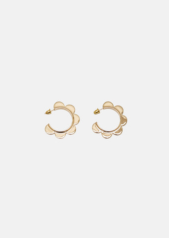 Scalloped Hoop Earrings