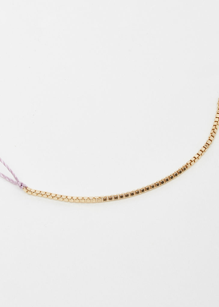 Gold Filled Box Chain Wish Bracelet