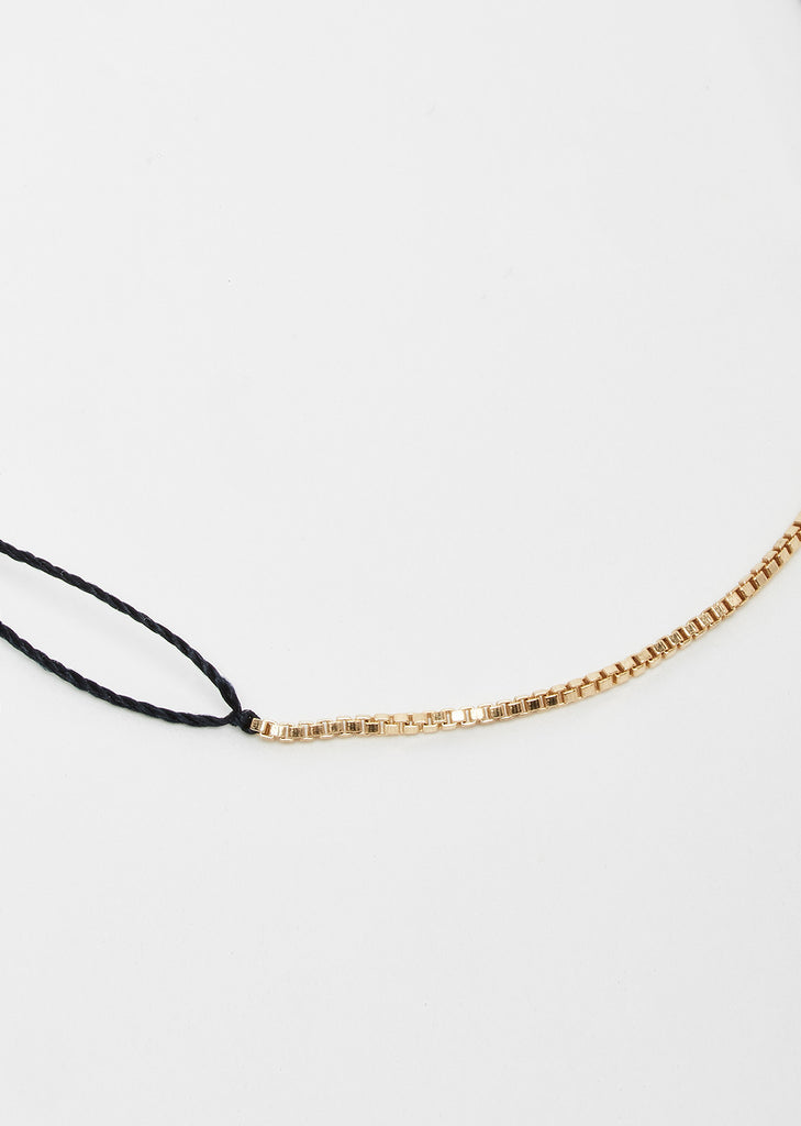 Gold Filled Box Chain Wish Bracelet