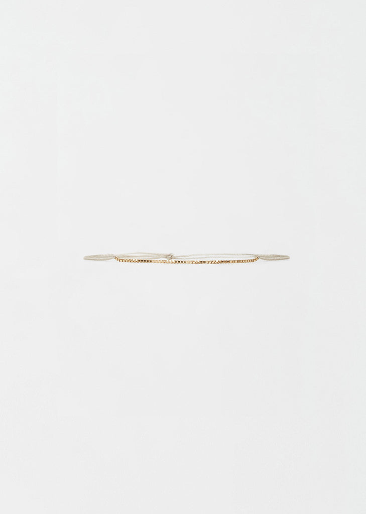 Gold Filled Box Chain Wish Bracelet