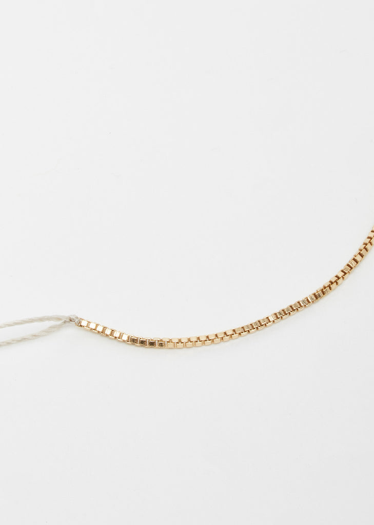 Gold Filled Box Chain Wish Bracelet
