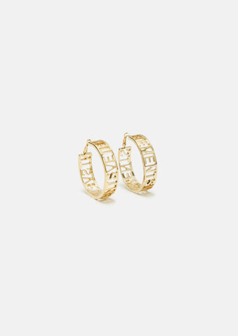 Small Hoop Cutout Earrings