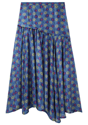 Gathered Silk Skirt