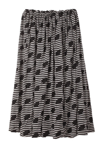 Gathered Stripe Skirt
