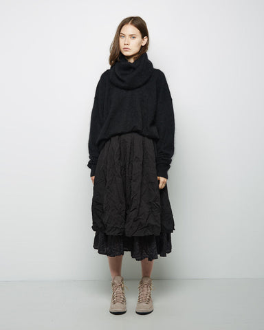 Crinkled Tiered Skirt