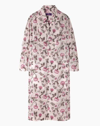 Floral Embroidered Robe Coat