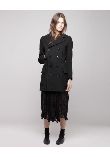 ジャケット・アウター S Zucca Double Breast Wool P Coat N2B Double Breasted Pea Coat – La Garçonne