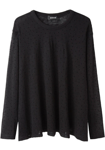 Flocked Dot Top