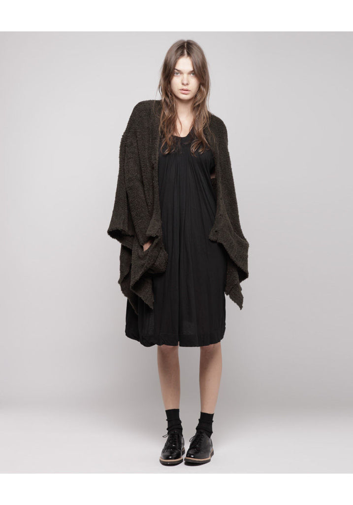 Knit Coat w/ Asymmetrical Hem