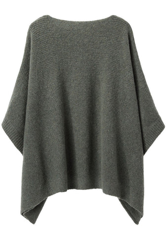 Rib Pullover Poncho