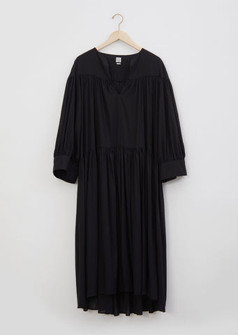 Alassio Ruffle Dress — Black