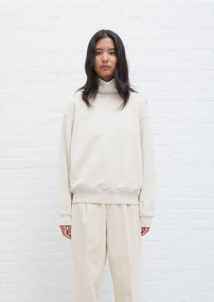 Mock Neck Sweat Shirt — Light Pink