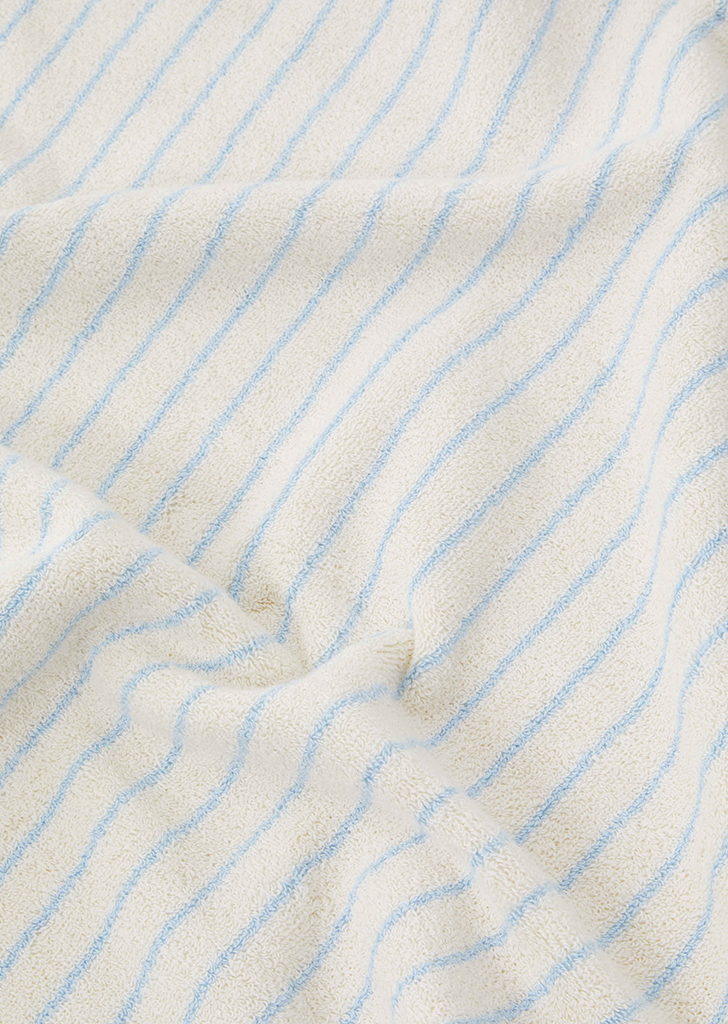 Striped Terry Bath Towel — Baby Blue Stripes