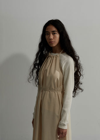 Dour Silk Apron Dress
