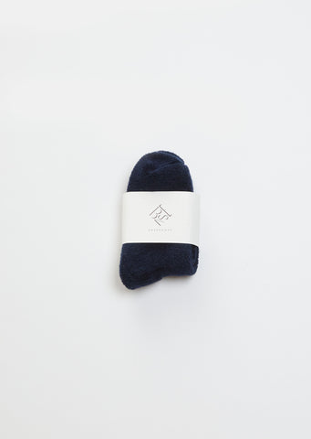 Buckle Ankle Socks — Navy
