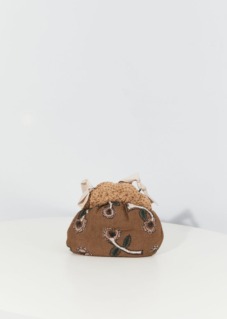 Yume Embroidered Bag — Brown