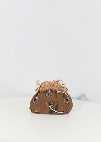 Yume Embroidered Bag — Brown