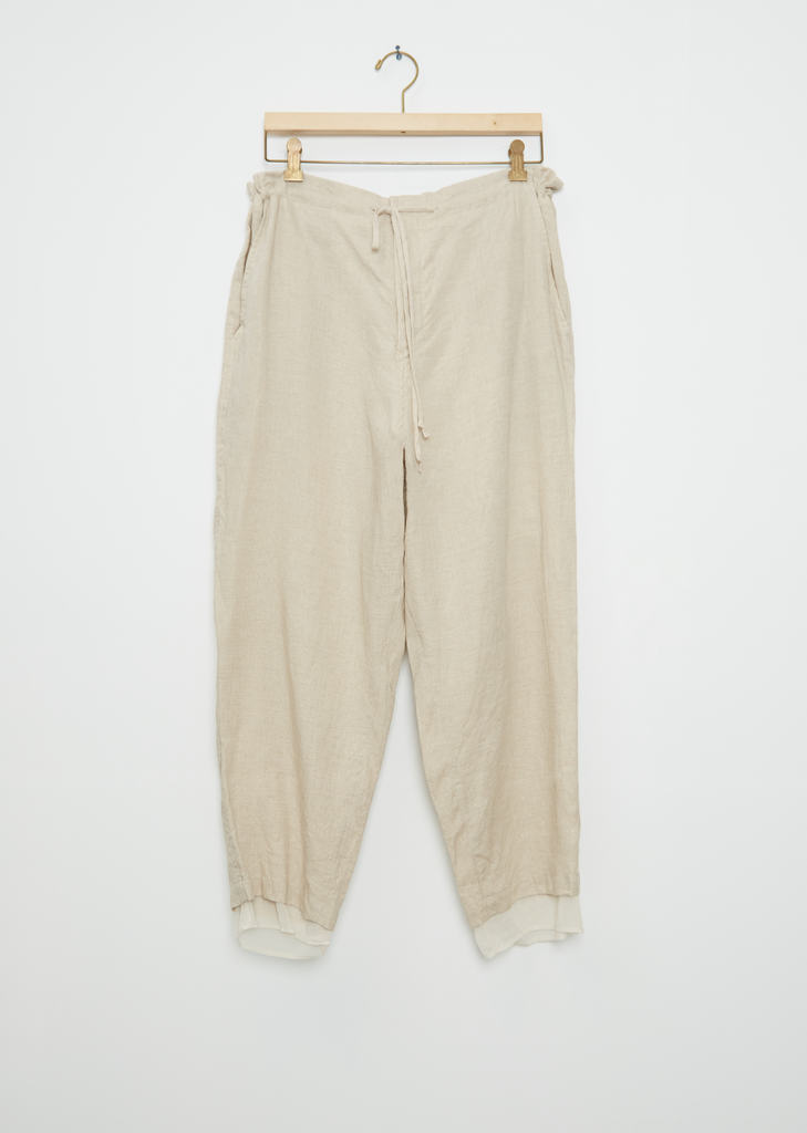 Tapered Draw String Flax Pants