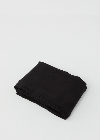 Linen Bedspread — Jet Black