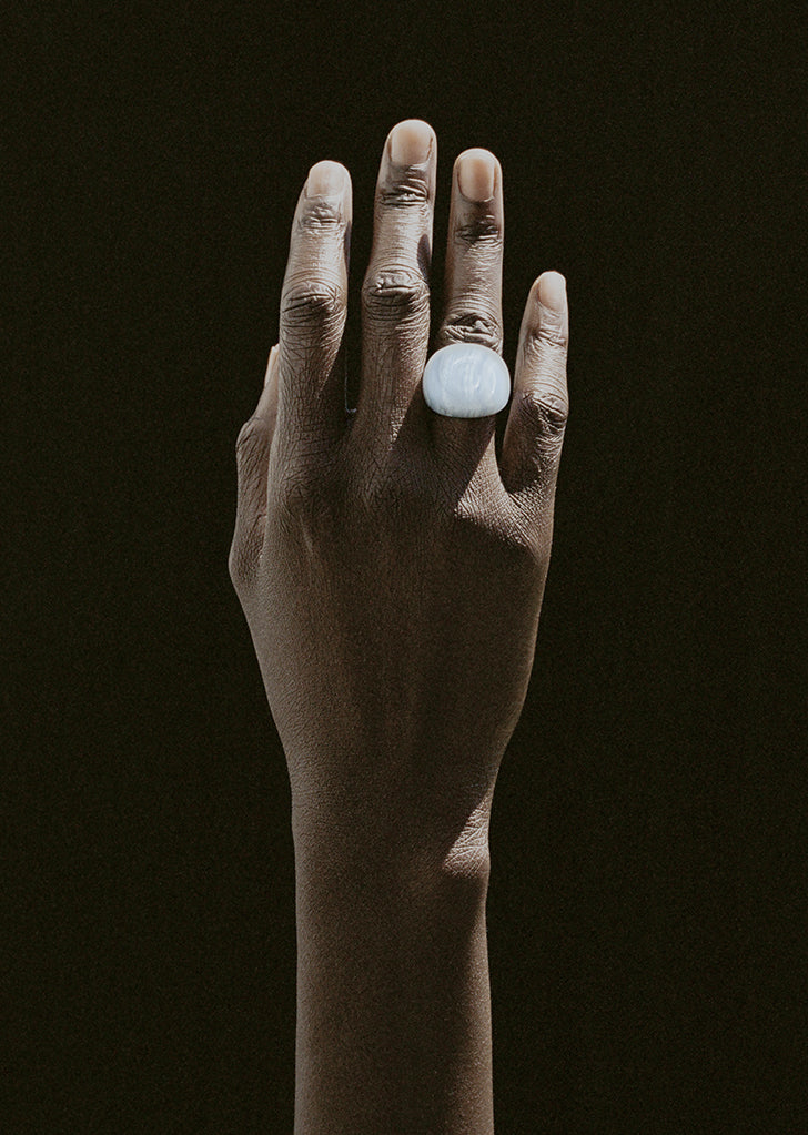 Chalcedony Nautilus Ring