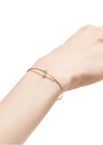 One Stone Hoop Bracelet