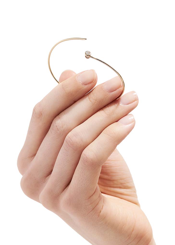 One Stone Hoop Bracelet