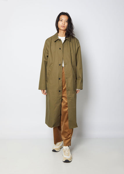 Long Cotton Twill Coat – La Garçonne