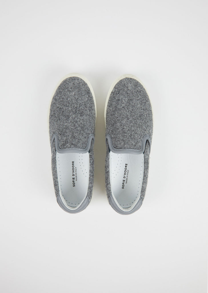 Fargo Felted Wool Sneakers — Grey