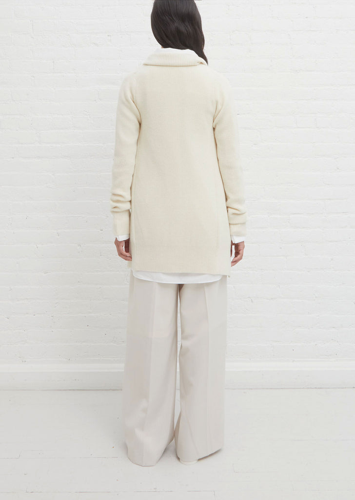 Cotton Poplin x Wool Knit Shirt