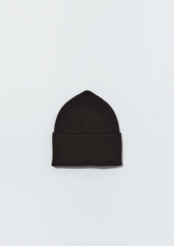 Merino Wool & Cashmere Beanie — Ebony